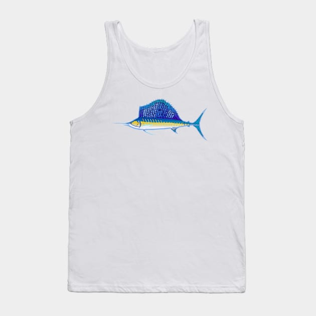 Sailfish Design Tank Top by PhotoArts